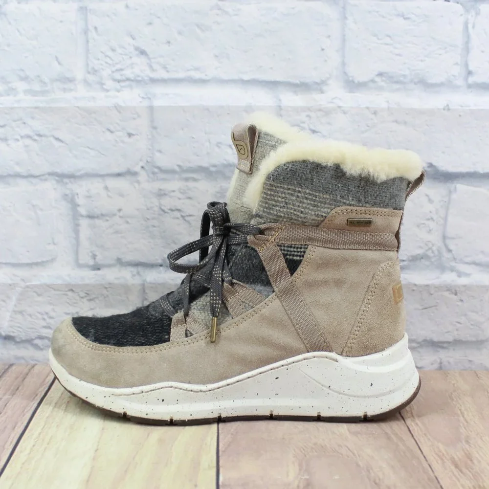 Bionico All Weather Leather Shearling Collar Lined Winter Boots Size 9 - Picture 1 of 9